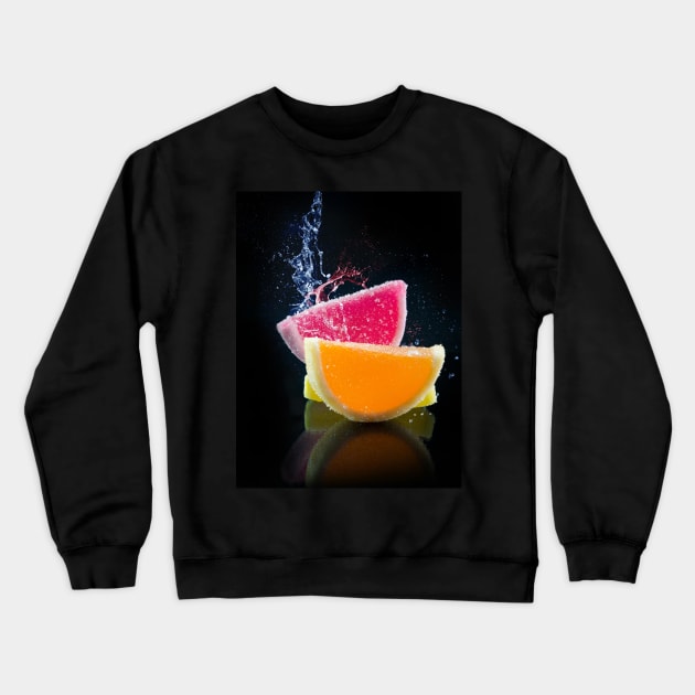 Jellies on black background Crewneck Sweatshirt by graphic3000